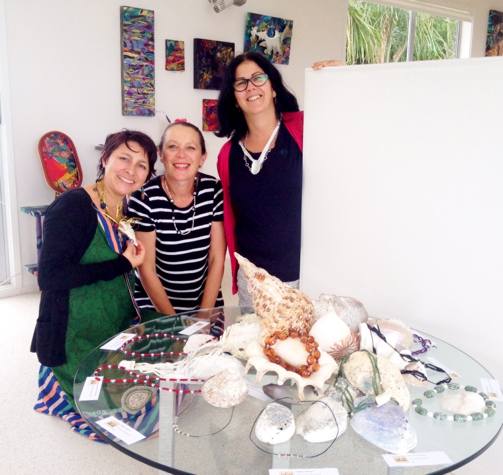 Paula Richa, Kim Wesney and Sarah Morrison: Waiheke Winter Arts Festival 2015 at Trig Hill Base Camp